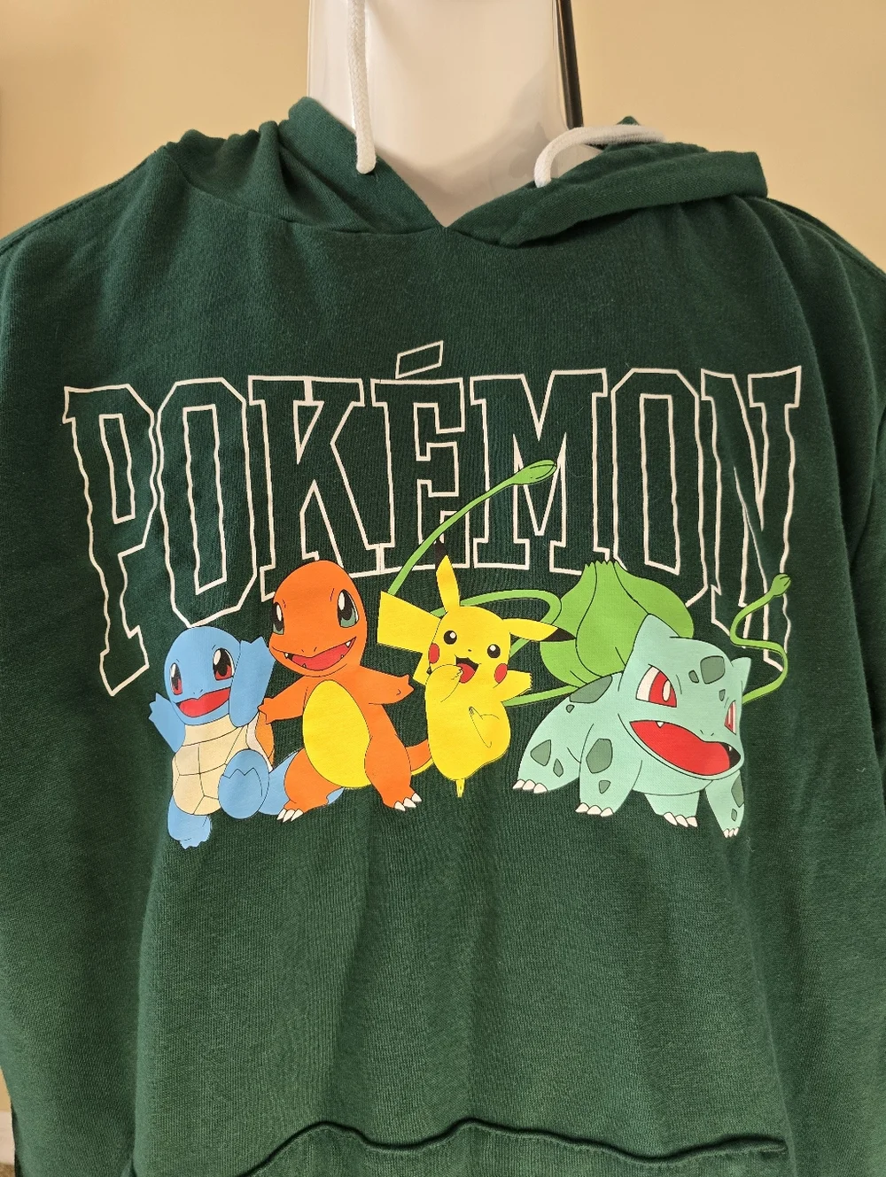 Hybrid Mens Pokemon Gang Regular Fit Printed Fleece Hoodie Green Size Medium - Picture 3 of 4